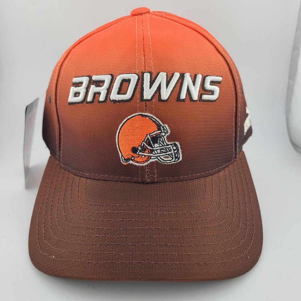 Puma NFL Cleveland Browns Cap Men One Size Orange Brown Ombre Fade Strapback Hat